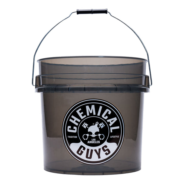 HEAVY DUTY ULTRA CLEAR DETAILING BUCKET, 4.25 GAL, SMOKED OBSIDIAN BLACK