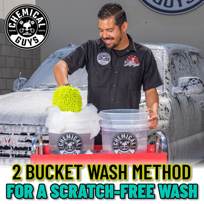 WASH AND GLOSS TWO-BUCKET METHOD DELUXE KIT W/LIDS