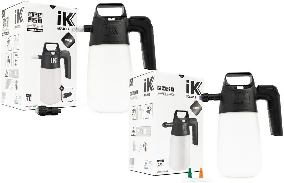 K Pump Sprayer Combo Kit (2-Pack) A professional duo: one foamer for thick suds and one multi-purpose sprayer for versatile detailing applications.