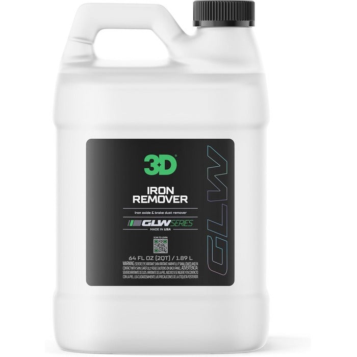3D Iron Remover A fast-acting, pH-balanced spray for removing iron fallout and brake dust from paint and wheels. - 64oz