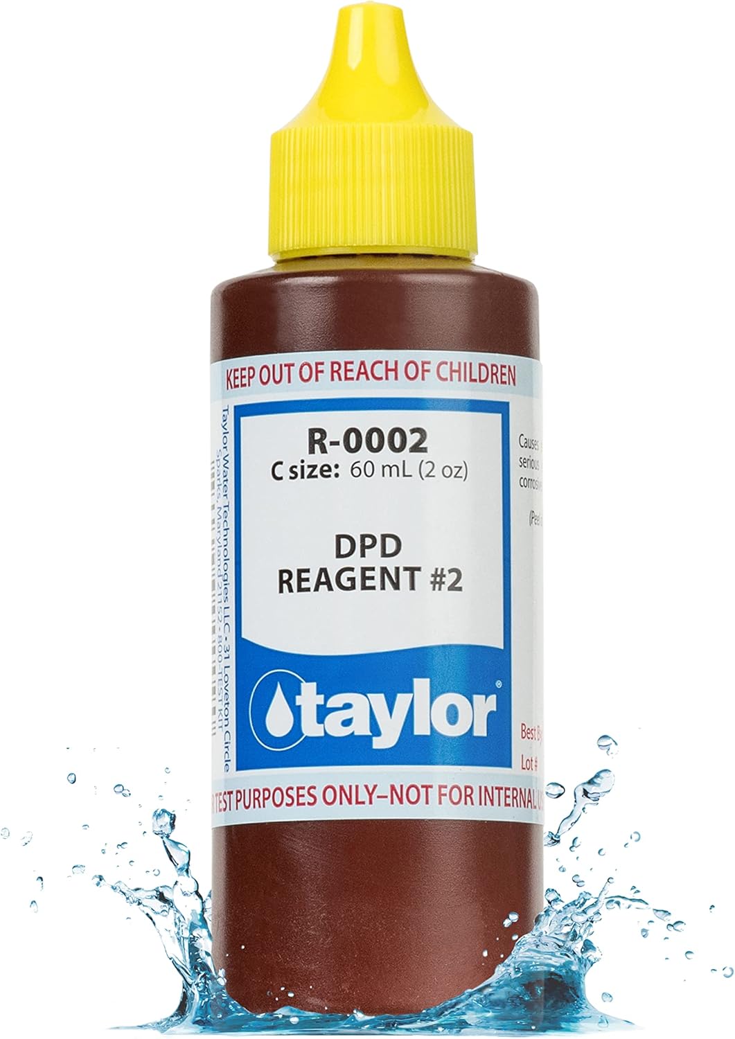 Taylor Technologies R-0002-C, Taylor Tech No.2 Reagent DPD Liquid for Swimming Pool, 2-Ounce, As Shown