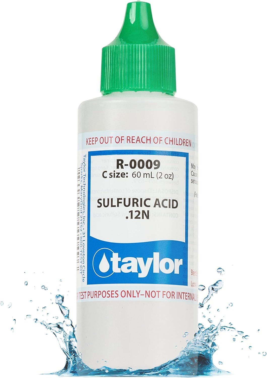 Taylor Technologies R-0009-C Sulfuric Acid .12N 2 OZ