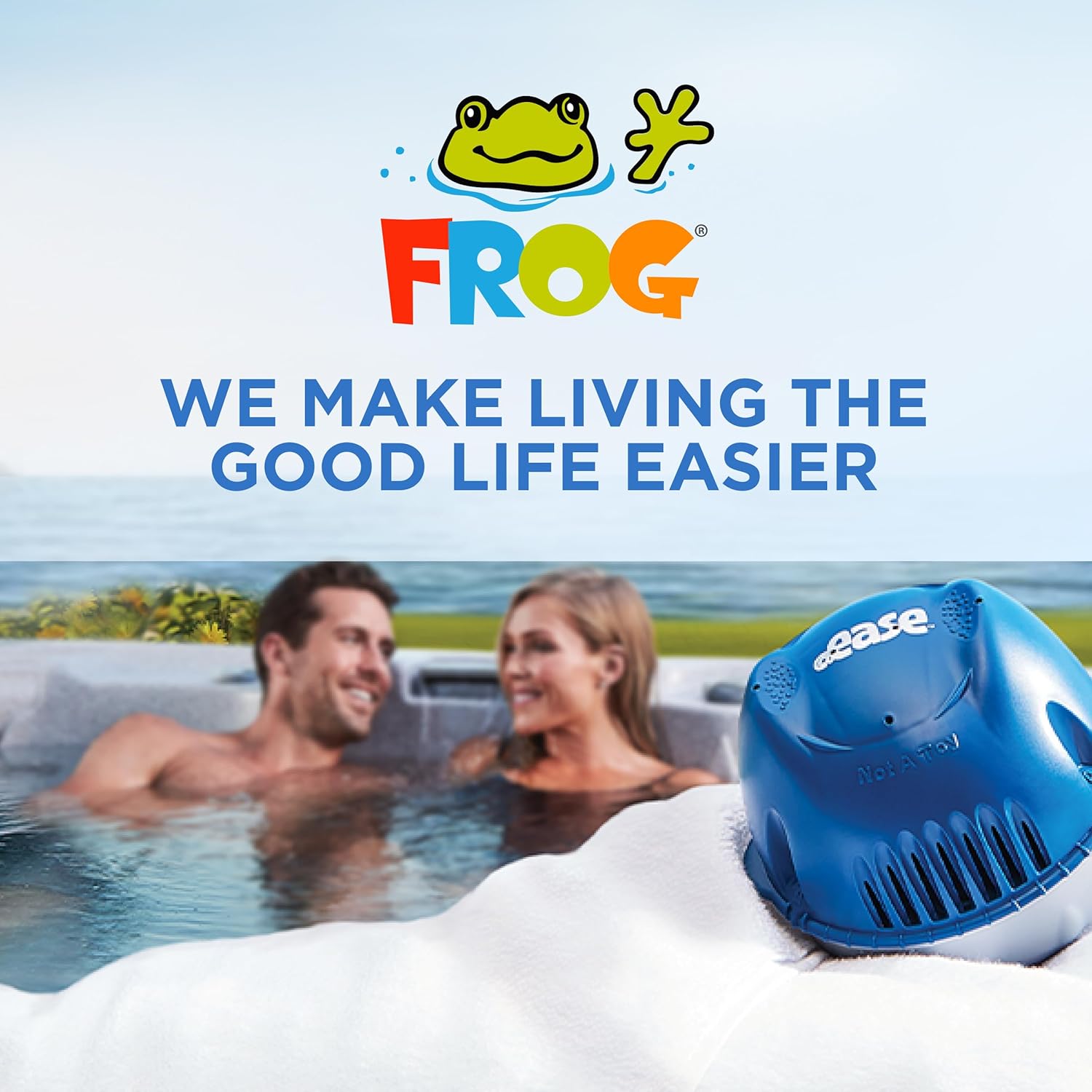 FROG @Ease Replacement SmartChlor Cartridge for use with Hot Tub FROG @Ease Floating System - Hot Tub Sanitizer System Supports Less Chlorine Use - 3 Pack
