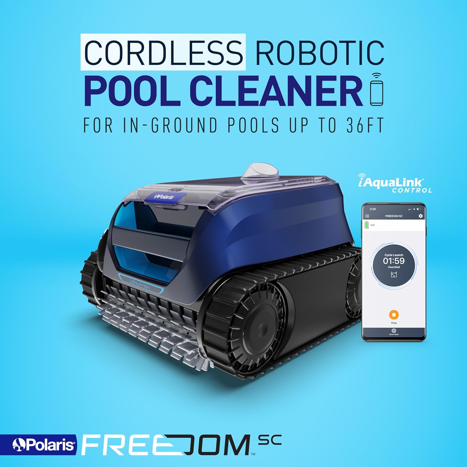 Polaris Freedom SC Cordless Robotic Pool Cleaner,