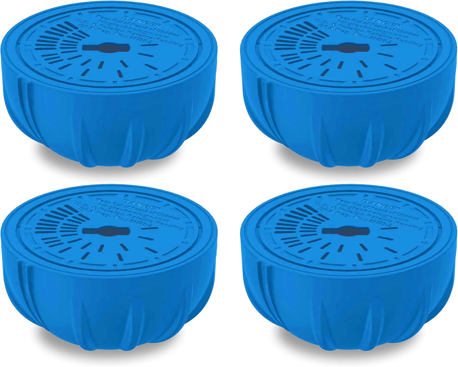 FROG Replacement Chlorine Cartridges for use with Flippin’ FROG Floating Sanitizer System - Prefilled Cartridges Support Easy Pool Maintenance and Cleaner & Clearer Water - 4 Pack