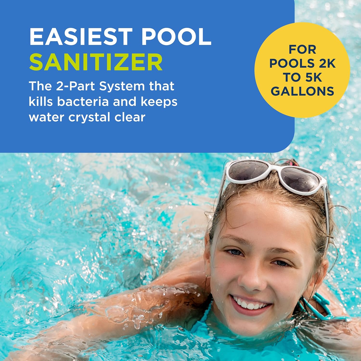 Flippin’ FROG Floating Sanitizer System for Pools 2,000 to 5,000 Gallons with 4 Replacement Chlorine Cartridges - Prefilled Floater with Sanitizing Minerals and Chlorine