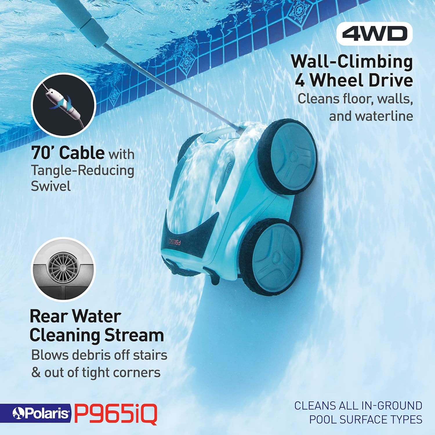 Polaris P965iQ Sport Robotic Pool Cleaner