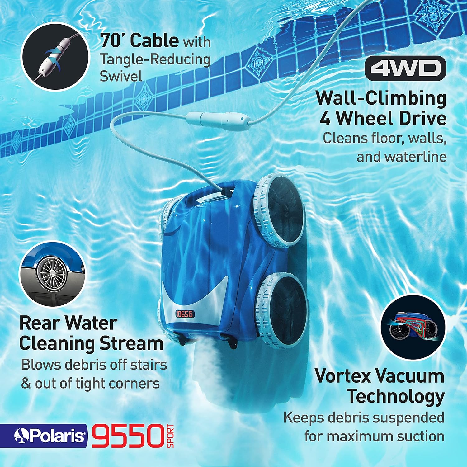 Polaris 9550 Sport Robotic Pool Cleaner