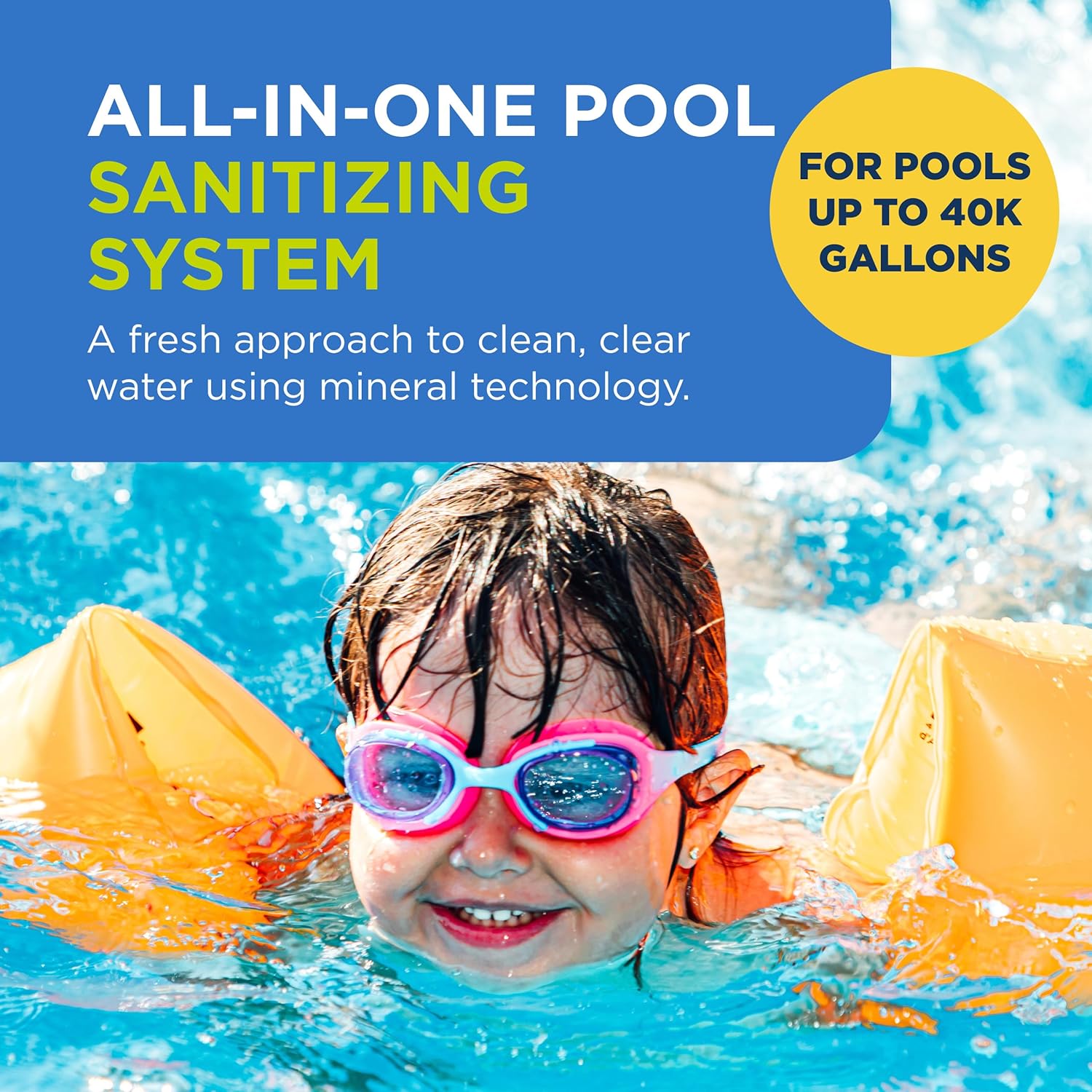 FROG @Ease Floating System for Swim Spas with 1 Pack of FROG Kick-It - Quick & Easy Self-Regulating Swim Spa Sanitizer - Swim Spa Maintenance System with Sanitizing Minerals & SmartChlor Technology
