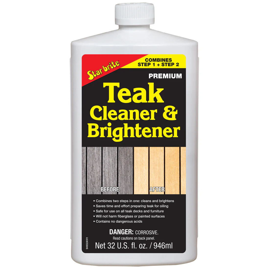 Teak Cleaner & Brightener - Restore & Enhance Wood Grain | 32oz