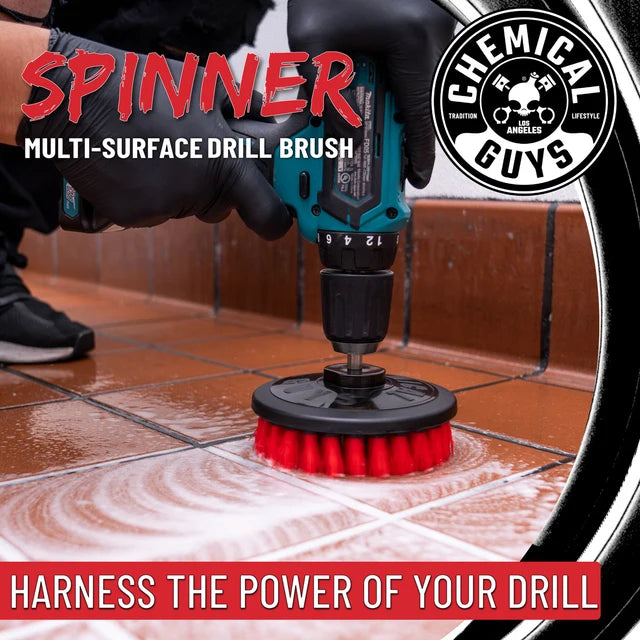 CHEMICAL GUYS SPINNER MULTI-SURFACE DRILL BRUSH, LIGHT DUTY