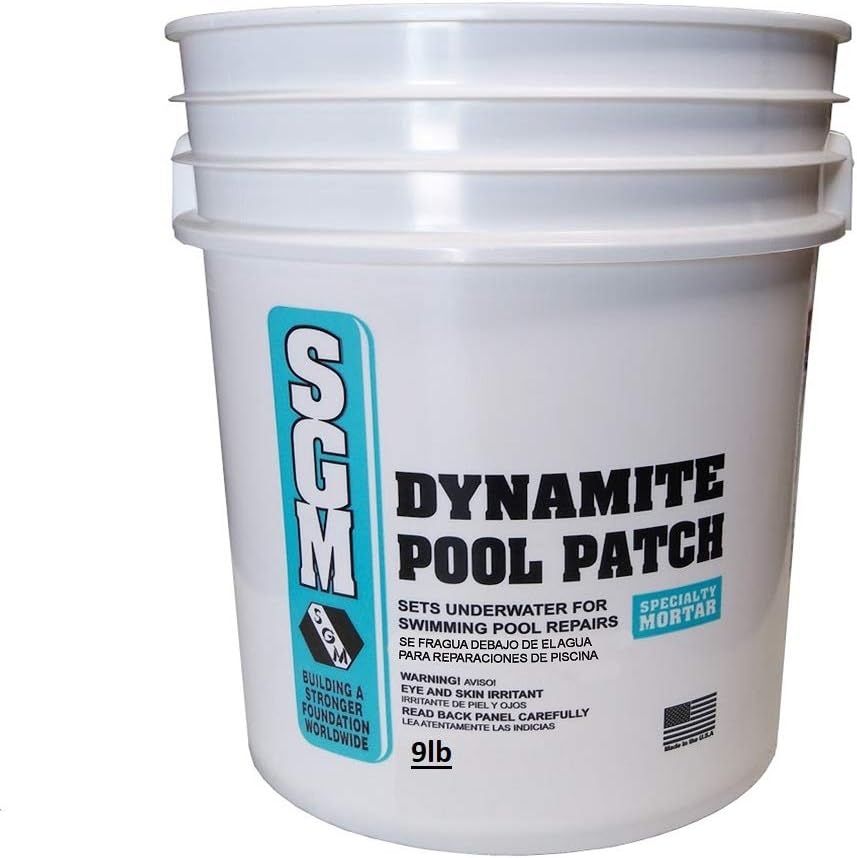 SGM Pool Patch Plaster Repair for Swimming Pool White 9-lbs