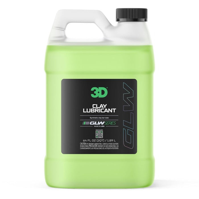 3D Clay Lubricant A hyper-slick lubricant for safe and effective paint decontamination with clay bars. - 64oz