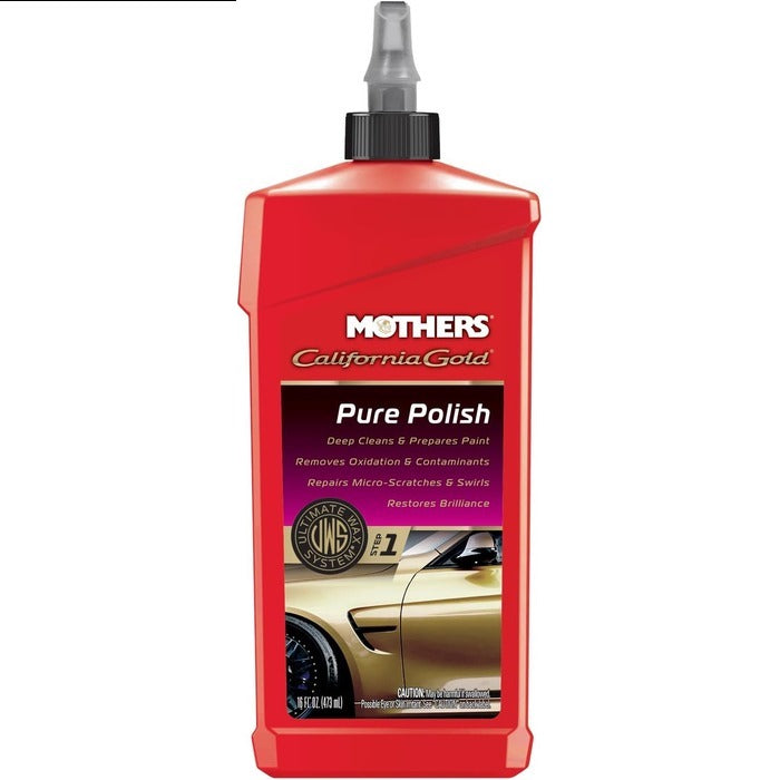 Mothers 07100-6 California Gold Pure Polish (Ultimate Wax System, Step 1) - 16 oz., (Pack of 6)