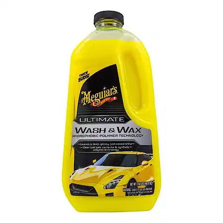 Meguiars Ultimate Car Wash and Wax, Hybrid Glossy Shine and Protection, 48 oz.