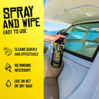 Boat Juice 2in1 Boat Glass Cleaner & Anti-Fog Spray | Boat Cleaner for Glass, Windows, & Electronic Screens | Lemon Drop Scent | Marine Detailing & Cleaning Supplies, Accessories | Made in USA (16oz)