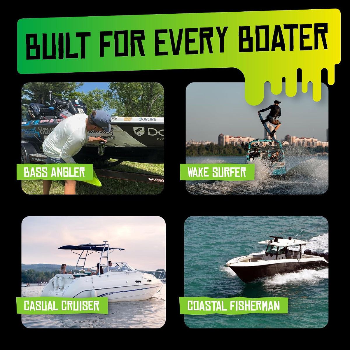 Boat Juice Luxury Kit - Boat Cleaning Kit includes Exterior Boat Cleaner, Interior Boat Cleaner, Extreme Water Spots Remover, Protection Ceramic Coating, Boat Glass Cleaner