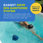 FROG @Ease Floating System for Swim Spas with 1 Pack of FROG Kick-It - Quick & Easy Self-Regulating Swim Spa Sanitizer - Swim Spa Maintenance System with Sanitizing Minerals & SmartChlor Technology