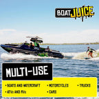 Boat Juice 2in1 Boat Glass Cleaner & Anti-Fog Spray | Boat Cleaner for Glass, Windows, & Electronic Screens | Lemon Drop Scent | Marine Detailing & Cleaning Supplies, Accessories | Made in USA (16oz)