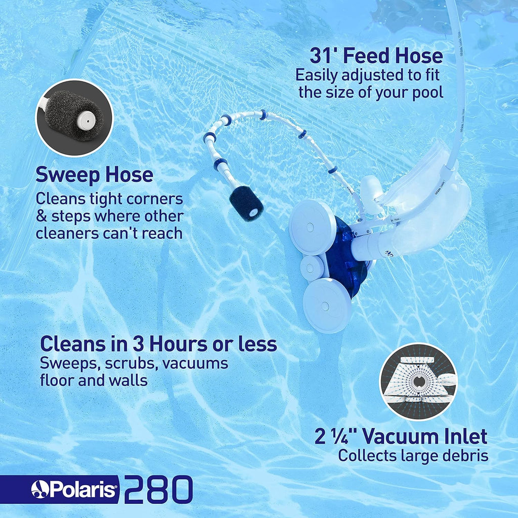 Polaris Vac-Sweep 280 Pressure-Side In-ground Pool Cleaner,
