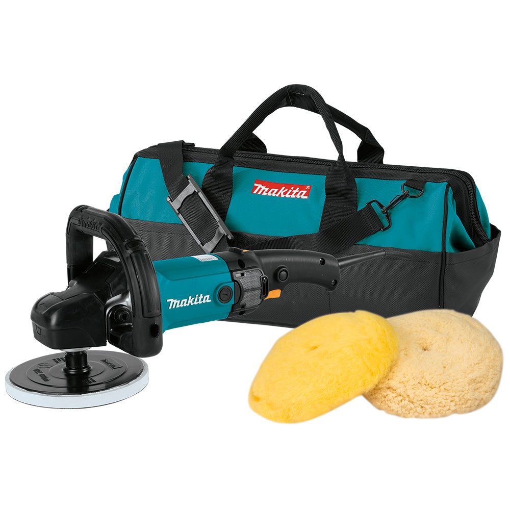Makita 9237C Rotary Polisher Kit (includes bag and 2 wool pads)
