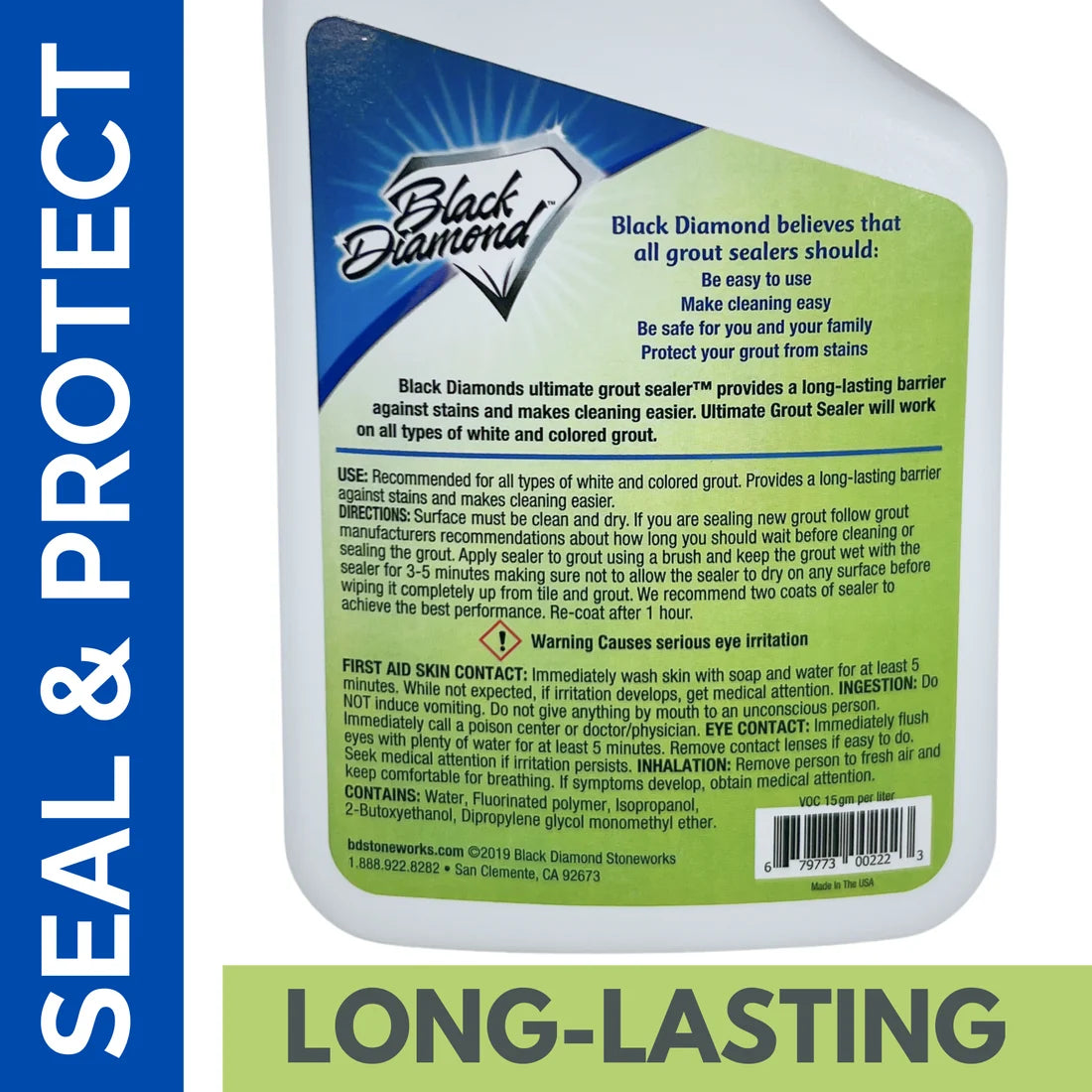 Ultimate Grout Cleaner for Tile Floors — Acid-Free Deep Cleaner Removes Grease, Dirt & Soap Scum Without Damaging Grout — Safe for Marble and All Natural Stone