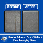 Ultimate Grout Cleaner for Tile Floors — Acid-Free Deep Cleaner Removes Grease, Dirt & Soap Scum Without Damaging Grout — Safe for Marble and All Natural Stone