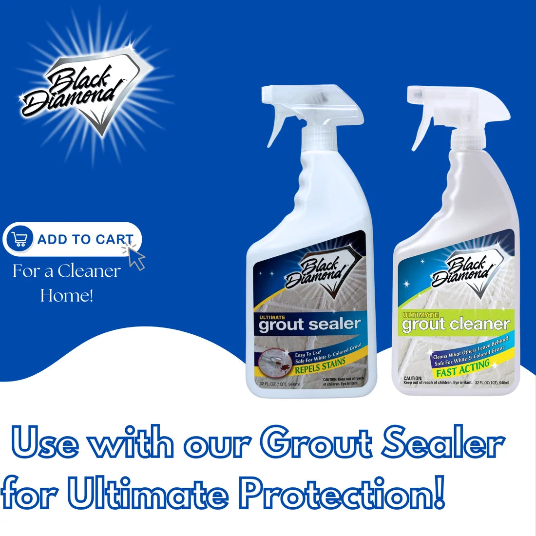 Ultimate Grout Cleaner for Tile Floors — Acid-Free Deep Cleaner Removes Grease, Dirt & Soap Scum Without Damaging Grout — Safe for Marble and All Natural Stone