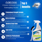 Ultimate Grout Cleaner for Tile Floors — Acid-Free Deep Cleaner Removes Grease, Dirt & Soap Scum Without Damaging Grout — Safe for Marble and All Natural Stone