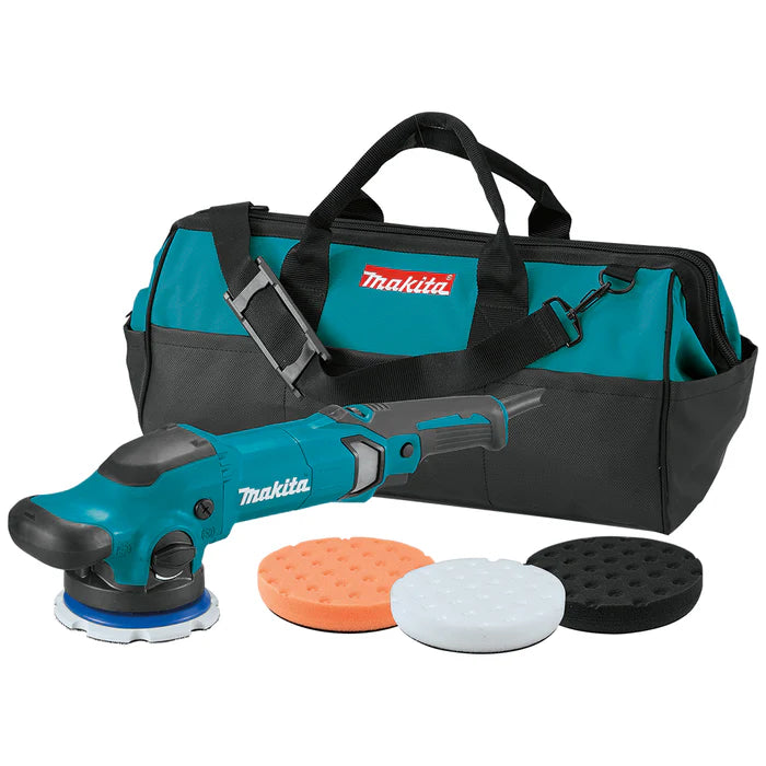 Makita 5" Dual Action Random Orbit Polisher Kit - 110V (includes bag and 3 pads)