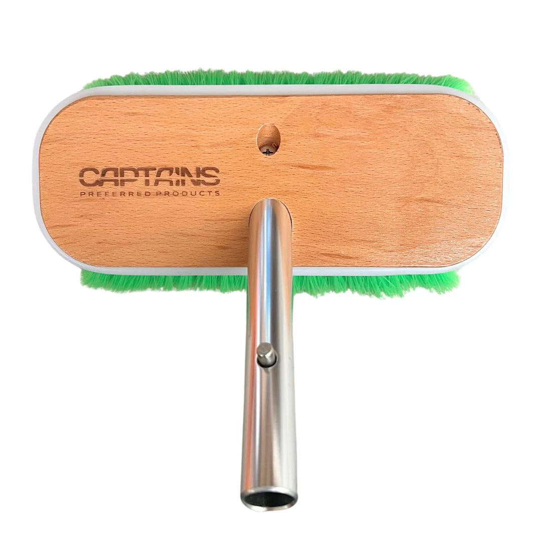 Medium Bristle Boat Brush Head - 9" Green
