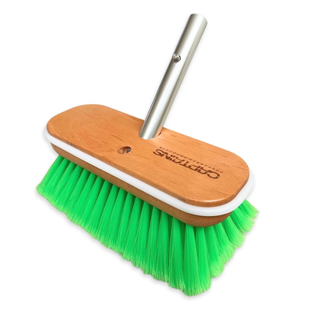 Medium Bristle Boat Brush Head - 9" Green
