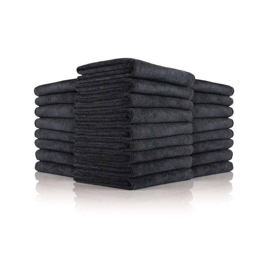 The Rag Company 16" x 27" Car Wash Towel - 25 Pack (Black)