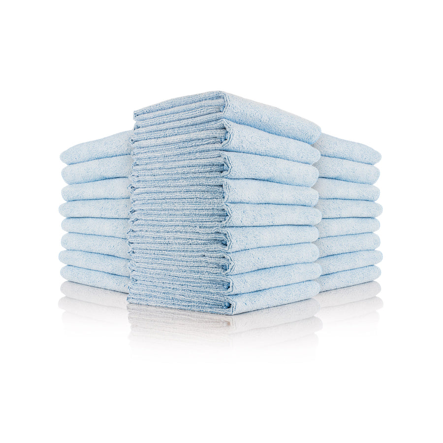 The Rag Company 16" x 27" Car Wash Towel - 25 Pack (Light Blue)