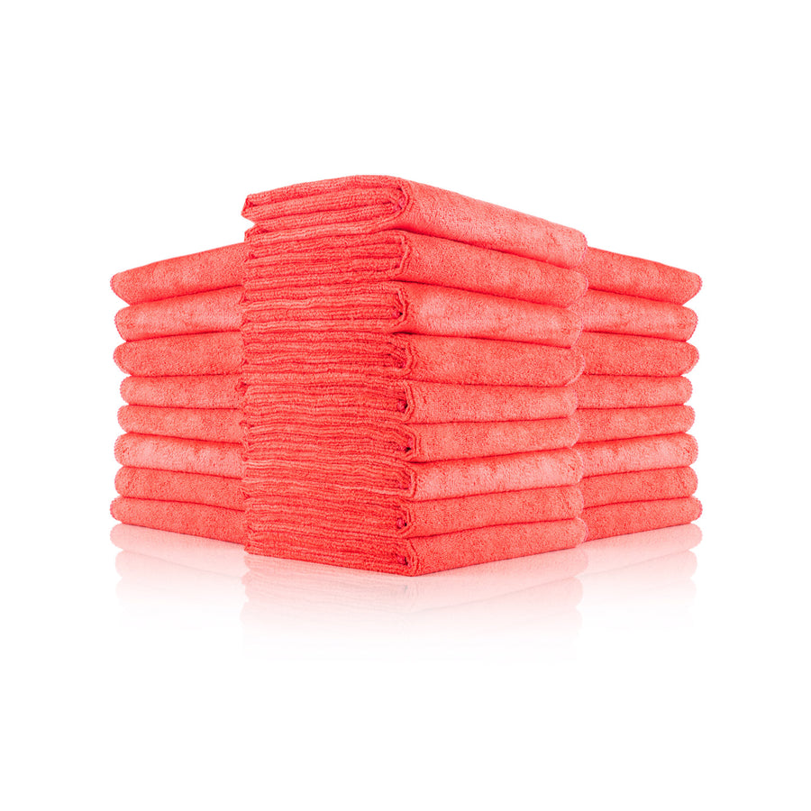 The Rag Company 16" x 27" Car Wash Towel - 25 Pack (Red)