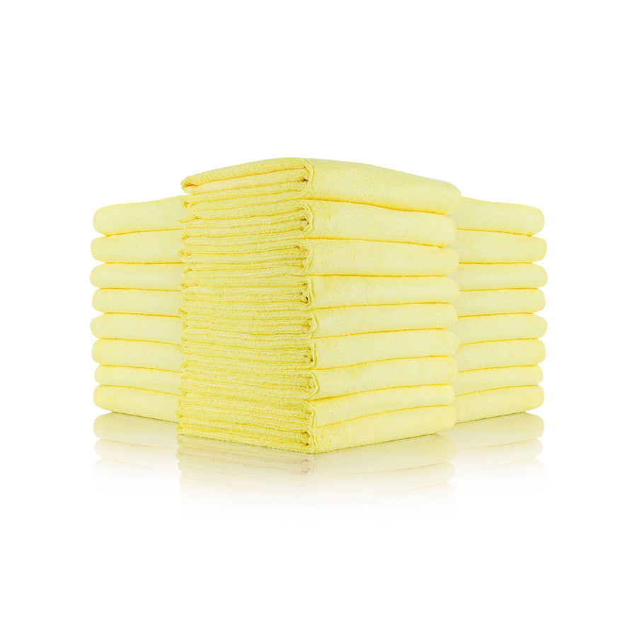 The Rag Company 16" x 27" Car Wash Towel - 25 Pack (Yellow)