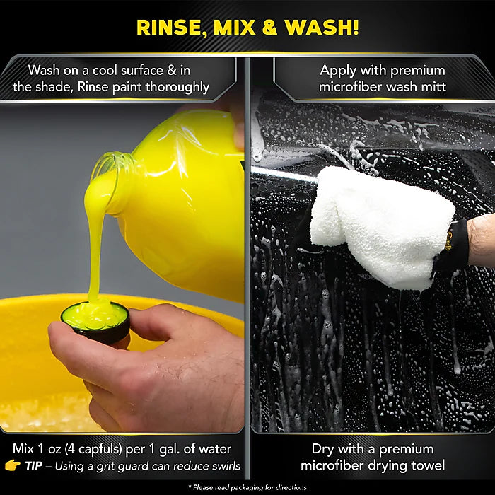 Meguiars Ultimate Car Wash and Wax, Hybrid Glossy Shine and Protection, 48 oz.